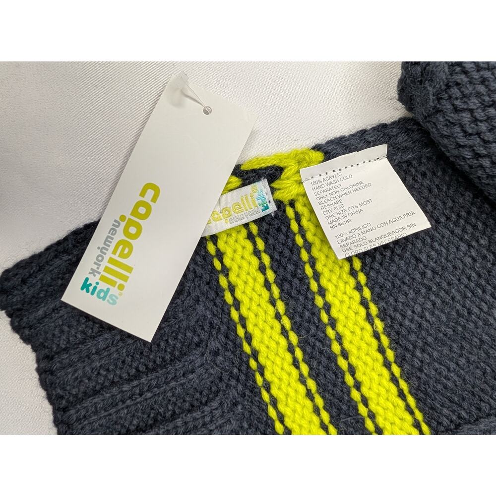 Capelli of New York Boys Navy Stripe Knit Scarf - Picture 4 of 5